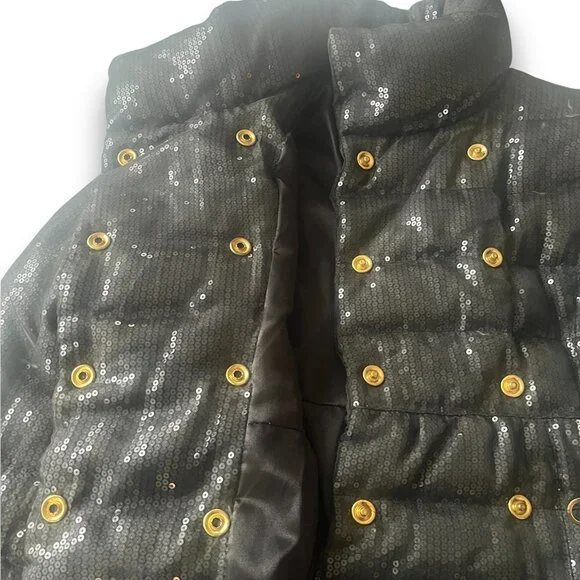 NWOT Rocawear Black Sequin Women’s Puffer Jacket, XL - Picture 9 of 10